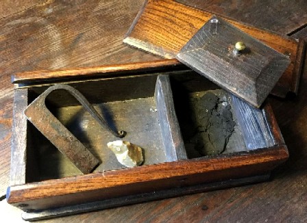 Wooden Tinder Box and Accessories